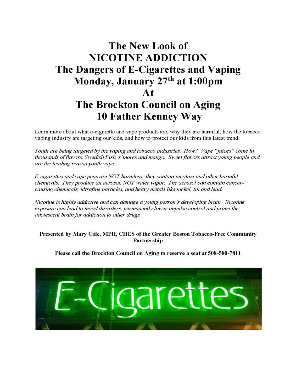 Nicotine Addiction Flyer