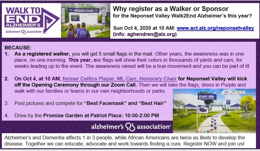 Walk to end Alzheimer's Flyer