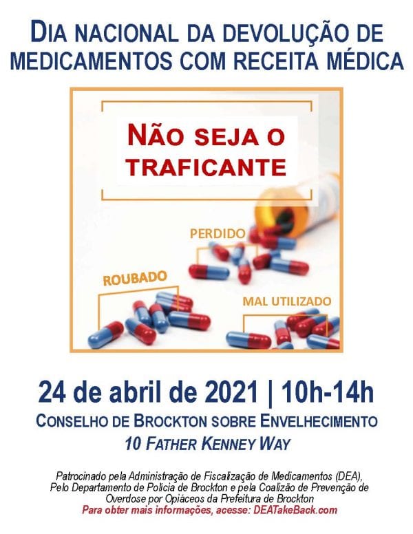 Drug Take-Back Flyer Portuguese