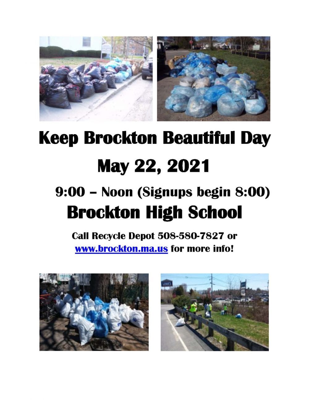 Keep Brockton Beautiful Day Flyer for May 22, 2021
