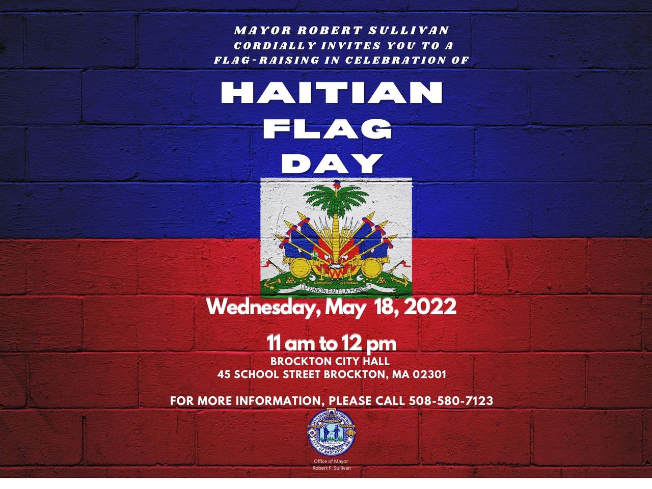 Haitian Flag Day, May 18, 2022 from 11:00 AM until 12:00 PM