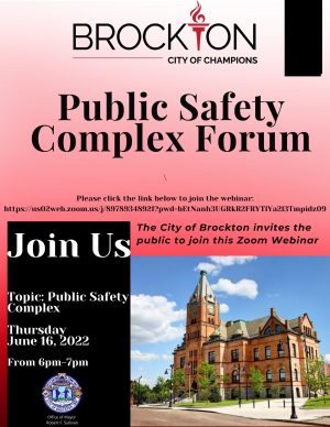 Public Safety Forum Flyer for June 16, 2022