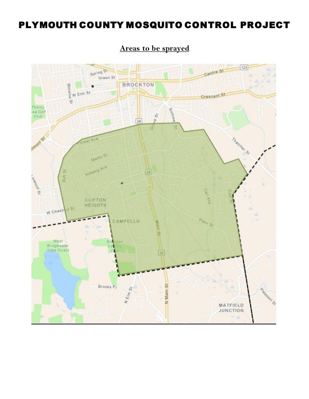 Mosquito Control Project Map