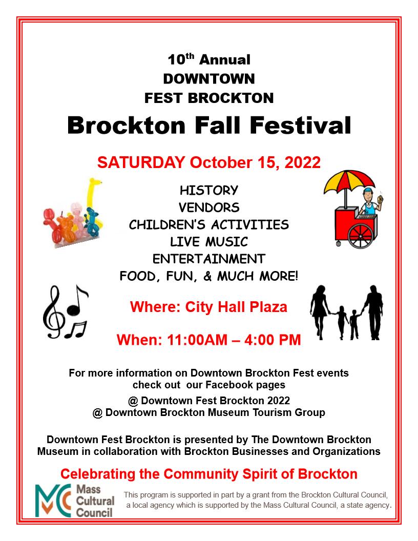 Brockton Fall Festival 2022 Flyer