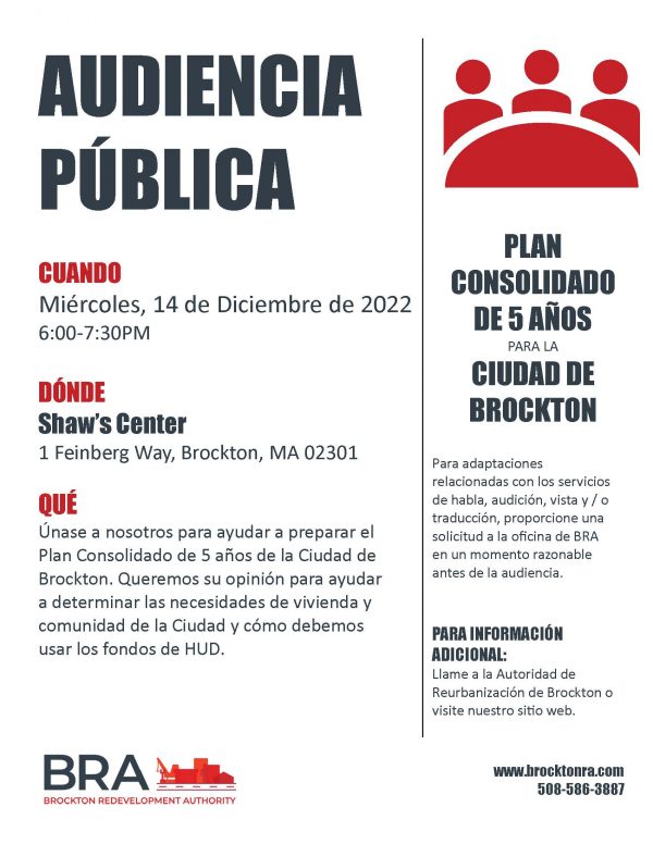 Public Hearing 5-Year Plan Flyer - Spanish