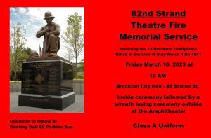 82nd anniversary of Strand Theatre Fire Flyer
