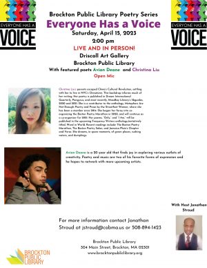 Everyone Has A Voice Poetry Flyer