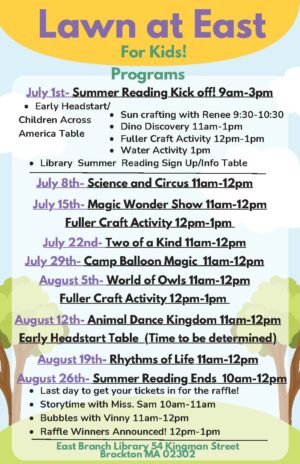 East Library Kids Programs Flyer Page 1