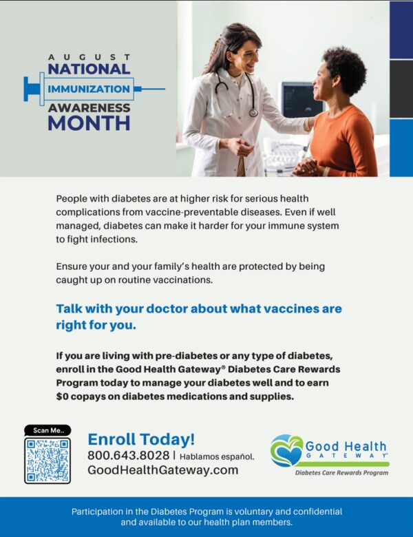 August is National Immunization Awareness Month Flyer