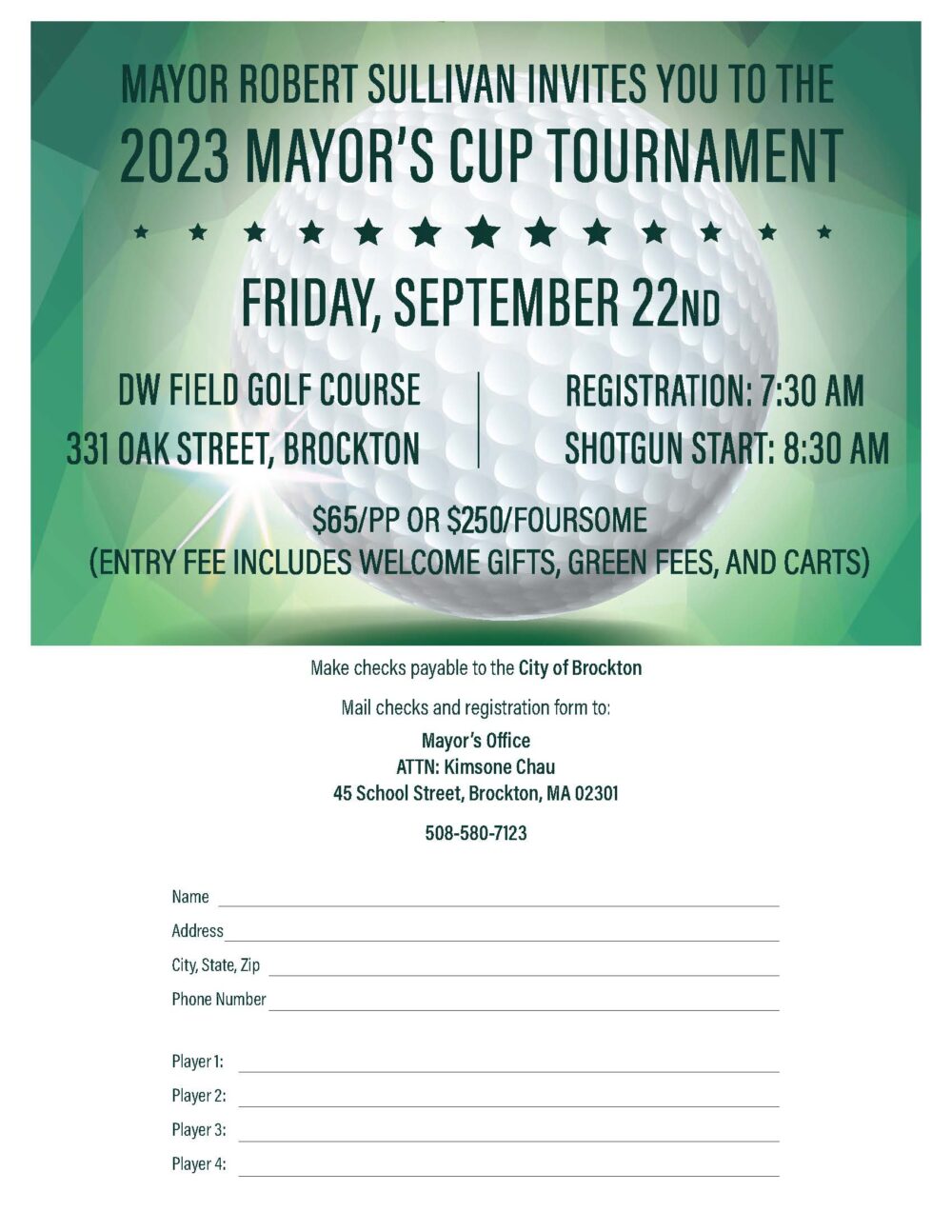 Mayor's Cup Registration Flyer