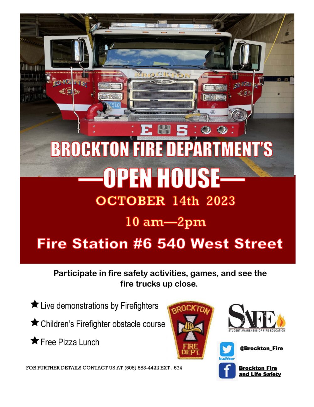 Brockton Fire Department Open House Flyer 2023