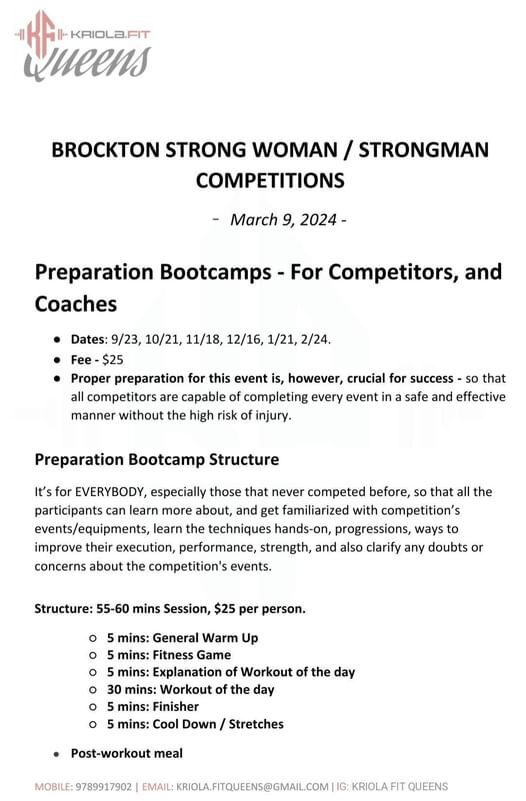 Strong Women Competition Flyer Page 3