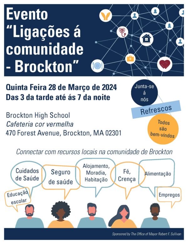 2024 Brockton Community Connections Event Flyer - Portuguese