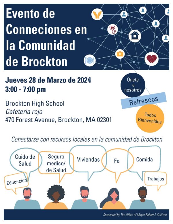 2024 Brockton Community Connections Event Flyer - Spanish
