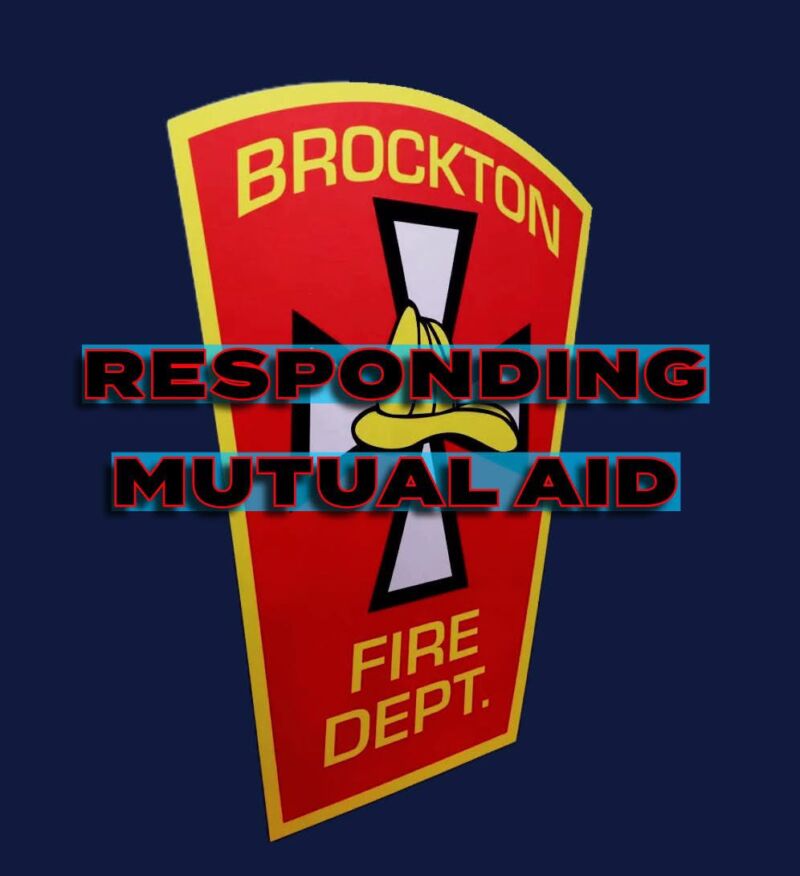 Image for the Tweet beginning: Brockton Fire E7, Car 55,